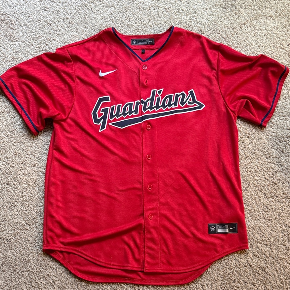 Nike Red Button-Up Jersey